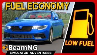 BeamNG Fuel Economy Challenge - BEST Luxury Sedan Mods!