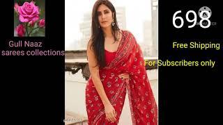 Bollywood designer sarees/latest partywear sarees/gota patti sarees