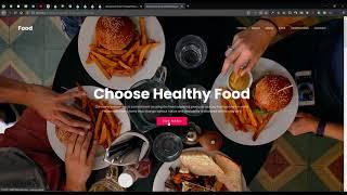 Food Restaurant Website Demo - One Page Version