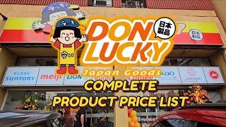 Complete Price List: Don Lucky Japan Goods in Makati Avenue