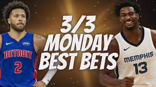 Best NBA Bets, Player Prop Picks, Parlays, Predictions FREE Monday Today March 3rd 3/3