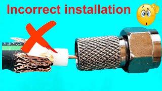 How to connect the TV antenna cable correctly so that the TV screen is clear