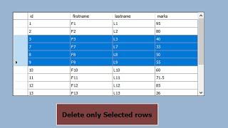 VB. net: Delete only selected rows from Datagridview and database