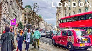 London Walk at Evening Rush Hour - 4K HDR London City Walk - Walking Expensive Mayfair to Soho