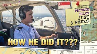 17 years old get his  FAA Private Pilot in less than 3 weeks!  How he did it?