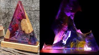 How To Make an Galaxy Lamp With Wood and Epoxy resin