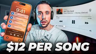 EARN $12 PER SONG Listening to Music From Your Phone FOR FREE (Make Money Online From Home 2025)