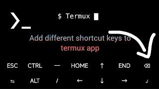 Termux-key tool in termux. Add different shortcut keys to termux app