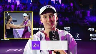 Elena Rybakina Interview after beating Aryna Sabalenka at the WTA Finals