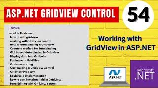 54 ASP.NET Course | Understanding ASP.NET GridView Control Using a Database