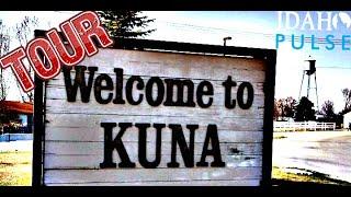 We take a tour of the city of Kuna Idaho, See the residential areas, stores and outskirt areas