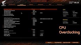 CPU overclocking on the B650 Aorus Elite Motherboard