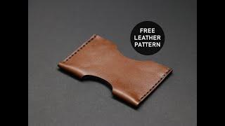 MINIMALIST CARD CASE – FREE LEATHER PATTERN – PDF FILE – DOWNLOAD