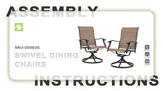 Nuu Garden® Outdoor Swivel Dining Chairs | ASSEMBLY INSTRUCTIONS