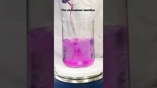 In this reaction a solution of potassium permanganate is added to a sodium hydroxide and sucrose ️