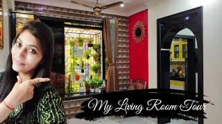 माझं घर माझ्या सेकंड हॅन्ड रूमचा रीनोवेटेड हॉल टूर  living room tour