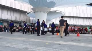 Penang Free School (PFS) vs  SMK Jalan Mengkibol Drum Battle at KLIYMBC Marching Band Competition