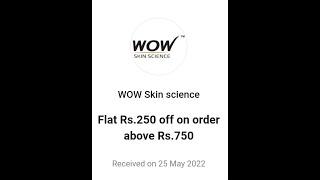 WOW Skin Science Discount Coupons  Giveaway