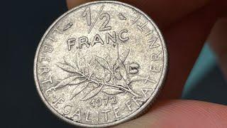 1972 France 1/2 Franc Coin • Values, Information, Mintage, History, and More