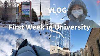 VLOG 01/ My First Week in University in Canada  | 加拿大留学一周日记: 网课终于结束了!!!