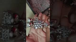 Diy jhumka/ Easy silver jhumka diy #lucyrelaxingartgallery #fabricjewelrymaking #earrings #diy