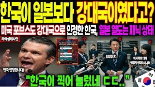 [해외감동사연] "한국이 일본보다 강대국이라고?!" 외신 포브스 발표 하루 만에 일본 열도 패닉 상태 돌입!