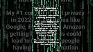 The Biggest Privacy Issue for 2022