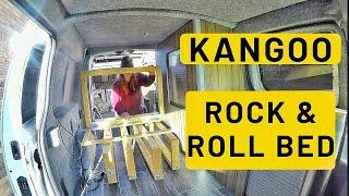 RENAULT KANGOO CAMPER VAN BUILD - PART 6 - Rock and Roll Bed