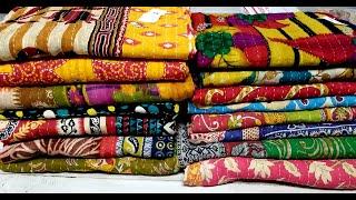 KANTHA QUILTS! only $28 Gift With Purchase... Choose your Quilt..AmourFabriQues