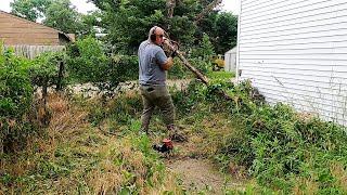 I Was SURPRISED How OVERGROWN This Yard Was, WORST LAWN I've Ever MOWED