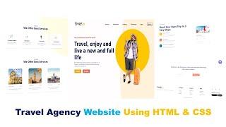 How To Make A Travel Agency Website Using HTML & CSS - Step By Step | 1 - Home Page