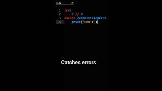 Python except vs raise