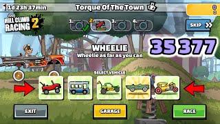 Hill Climb Racing 2 - 35377 (38405) points in TORQUE OF THE TOWN Team Event