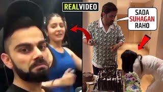 Virat Kohli's wife Anushka Sharma's reaction when Sakshi touched MS Dhoni's feet on his birthday