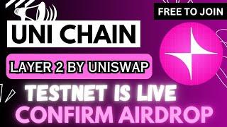  Unichain Testnet | Layer 2 by Uniswap #cryptoairdrops #airdrop2024