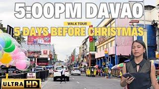 DAVAO/Street Noise & Hustle Bustle Christmas Seaon Walk Tour UHD