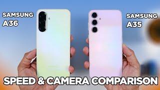 Samsung A36 vs Samsung A35 SPEED TEST & CAMERA Comparison | Zeibiz