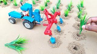 diy tractor mini planting holes drilling machine