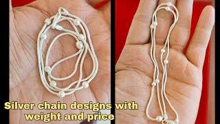 Silver chain designs for women with weight and price 2025