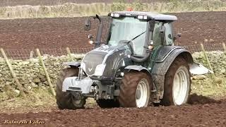 Valtra Ploughing with John Deere in the Next Field!