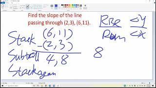 SSS Method to find the slope of a line