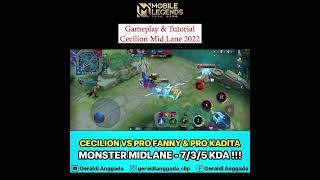 CECILION VS PRO FANNY & PRO KADITA - GAMEPLAY CECILION 2022 #shorts #mlbb #mobilelegends #cecilion