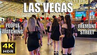 Fremont Street Las Vegas Late Night People Watching | June 2024