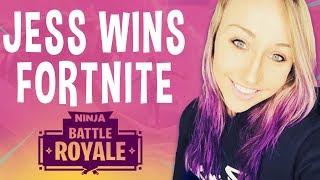 Jess Wins First Fortnite Game!! - Fortnite Battle Royale Gameplay - Ninja