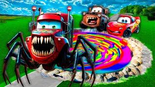 Rainbow Pit Transform In Big & Small Monster Truck Spider Mack Truck Head Eater | Beam.NG Drive