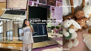 PRODUCTIVE EXAM STUDY VLOG ⋆˚ʚɞ engineering midterm season, cramming, tips for burnout