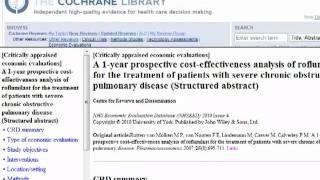 Cochrane Library: Economic evaluations (Cochrane, Pt 5e)