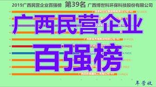 2019中国广西民营企业百强榜！