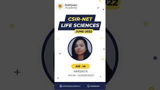 CSIR NET Life Sciences - Harshita - AIR 46 -June 2022 #csirnetlifescience #lifesciences