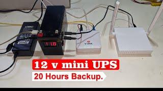 20 Hour's Backup: DIY mini UPS || Easy to make -  @cubityt